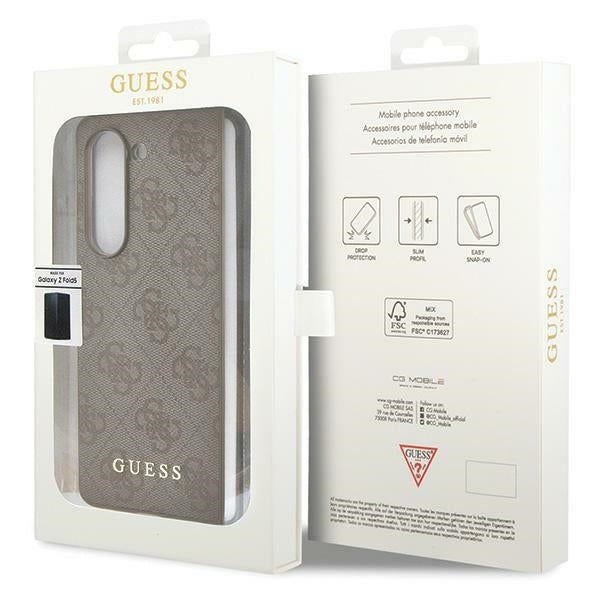 Guess GUHCZFD5GF4GBR F946 Z Fold5 brown/brown hardcase 4G Charms Collection
