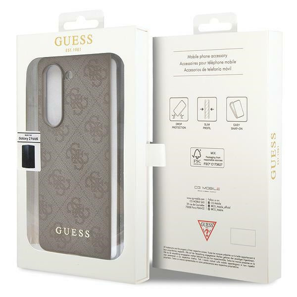 Guess GUHCZFD5GF4GBR F946 Z Fold5 brown/brown hardcase 4G Charms Collection