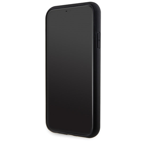 Guess GUHCN61HG4SGK case for iPhone 11 / Xr - black Glitter Script Big 4G