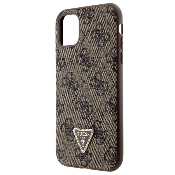 Guess GUHCN61P4TDSCPW Case for iPhone 11 / Xr - Brown Crossbody 4G Metal Logo