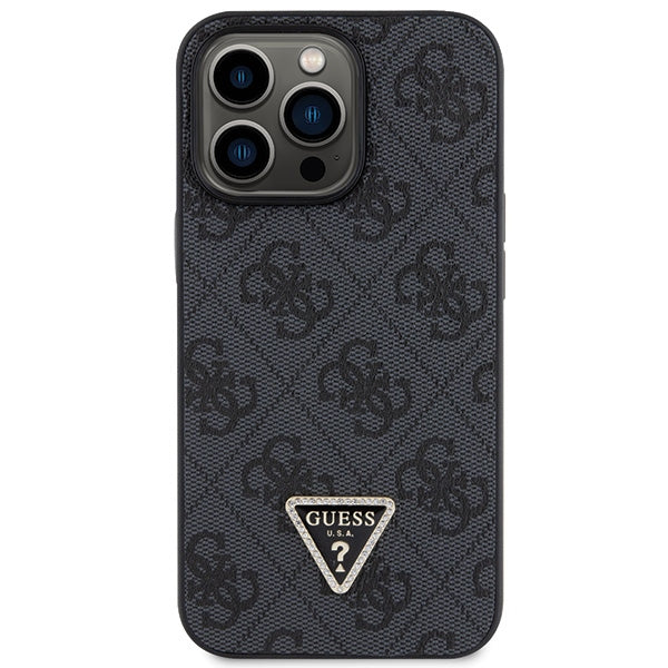 Guess GUHCP13LP4TDSCPK Case for iPhone 13 Pro / 13 - Black Crossbody 4G Metal Logo