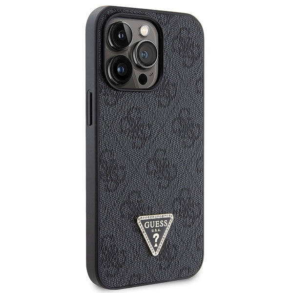 Guess GUHCP13LP4TDSCPK Case for iPhone 13 Pro / 13 - Black Crossbody 4G Metal Logo