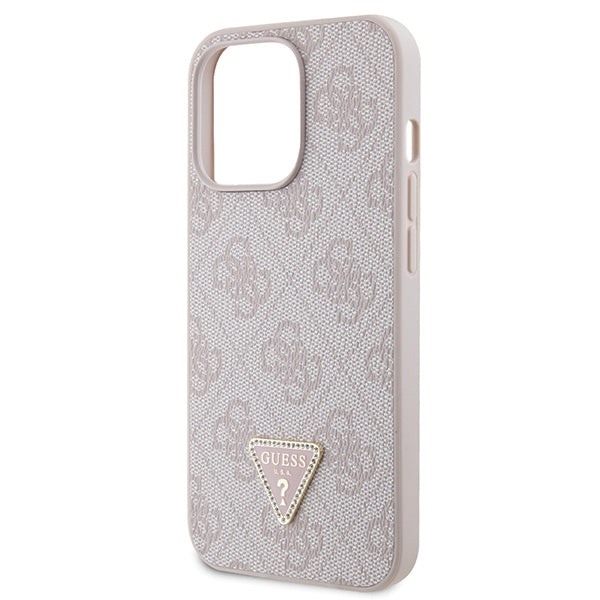 Guess GUHCP13XP4TDSCPP case for iPhone 13 Pro Max 6.7" - pink Crossbody 4G Metal Logo