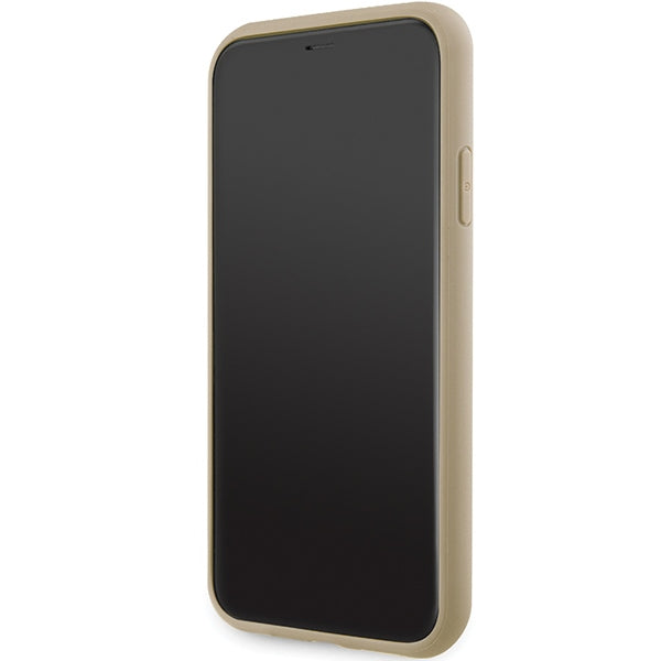 Guess GUHCN61HG4SGD case for iPhone 11 / Xr - gold Glitter Script Big 4G