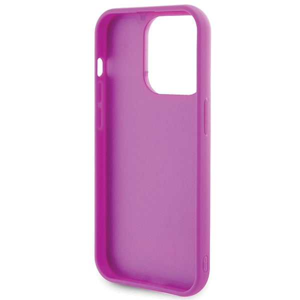 Guess Disco Metal Script case for iPhone 15 Pro - pink
