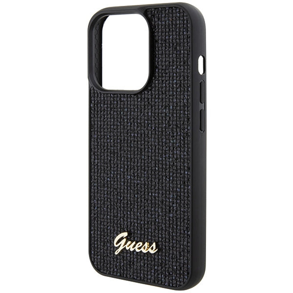 Guess Disco Metal Script case for iPhone 15 Pro - black