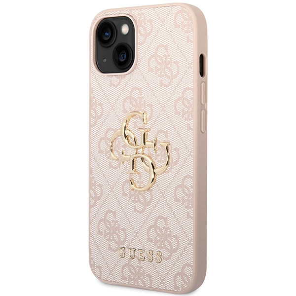 Guess 4G Big Metal Logo iPhone 15 Case - Pink
