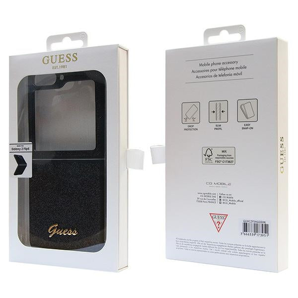 Guess Glitter Script case for Samsung Galaxy Z Flip 5 - black