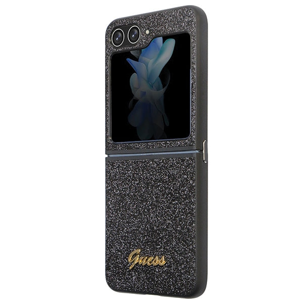 Guess Glitter Script case for Samsung Galaxy Z Flip 5 - black