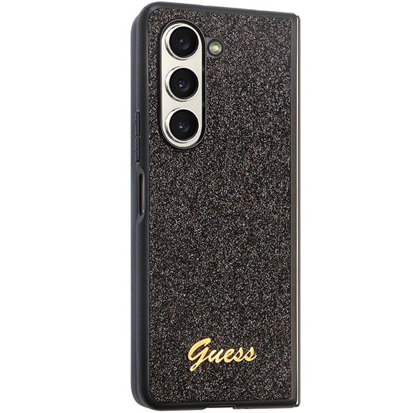 Guess Glitter Script case for Samsung Galaxy Z Fold 5 - black