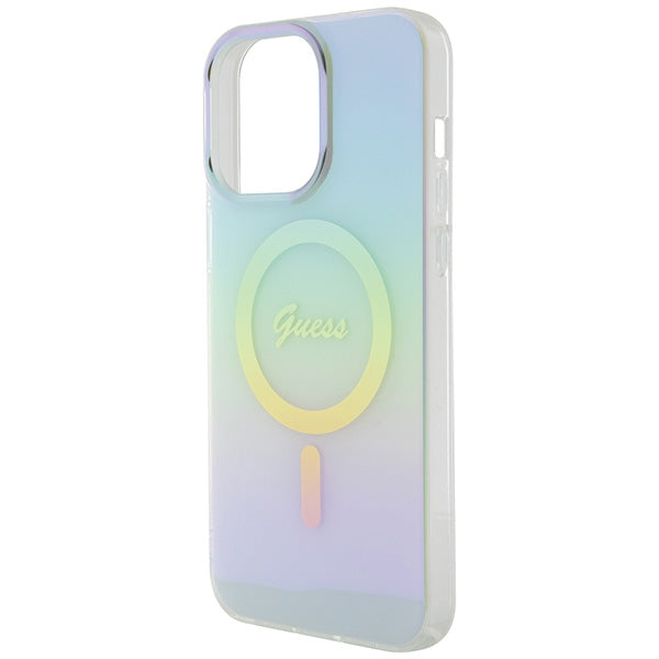 Guess IML Iridescent MagSafe case for iPhone 15 Pro - turquoise