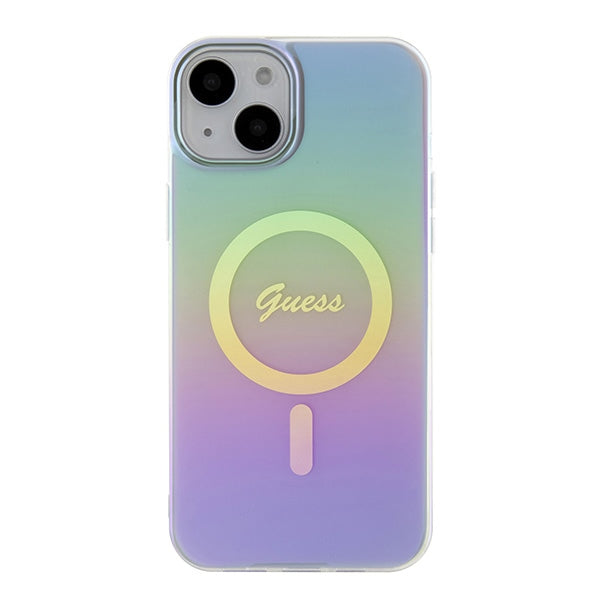 Guess IML Iridescent MagSafe case for iPhone 15 Plus - purple
