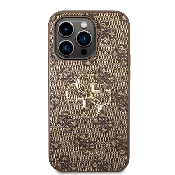 Guess GUHCP15L4GMGBR iPhone 15 Pro 6.1" brown/brown hardcase 4G Big Metal Logo