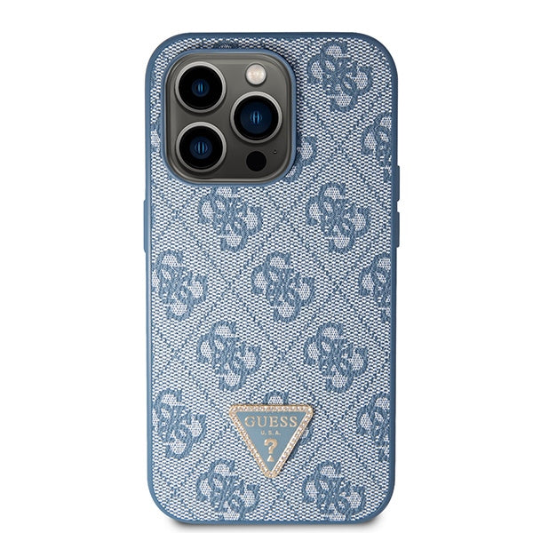 Guess GUHCP15LP4TDSCPB iPhone 15 Pro 6.1" blue/blue hardcase Crossbody 4G Metal Logo