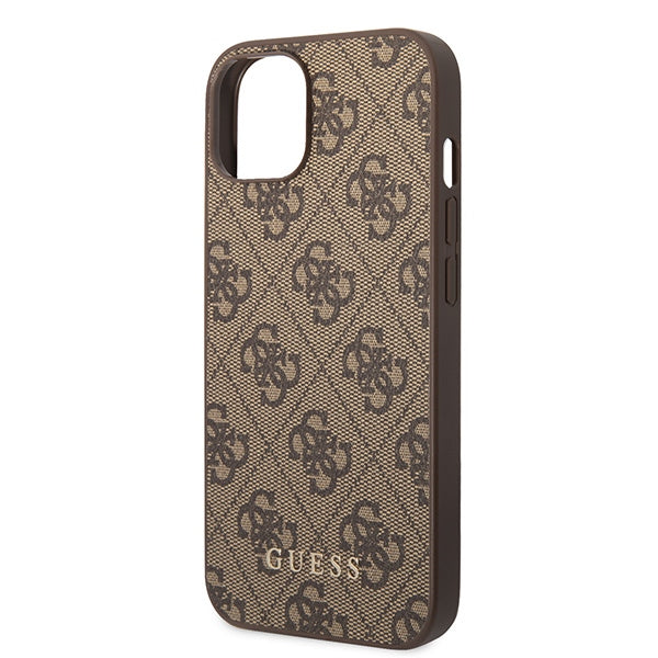 Guess GUHCP15MG4GFBR iPhone 15 Plus 6.7" brown/brown hard case 4G Metal Gold Logo