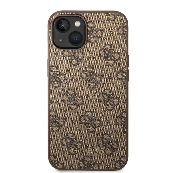 Guess GUHCP15MG4GFBR iPhone 15 Plus 6.7" brown/brown hard case 4G Metal Gold Logo