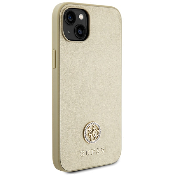 Guess GUHCP15MPS4DGPD iPhone 15 Plus 6.7" gold/gold hardcase Strass Metal Logo