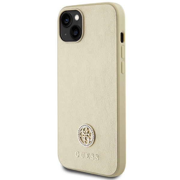 Guess GUHCP15MPS4DGPD iPhone 15 Plus 6.7" gold/gold hardcase Strass Metal Logo