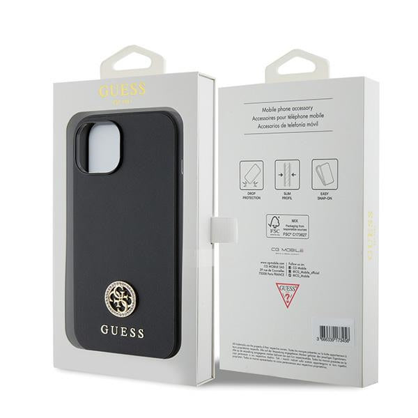 Guess GUHCP15MPS4DGPK iPhone 15 Plus 6.7" black/black hardcase Strass Metal Logo