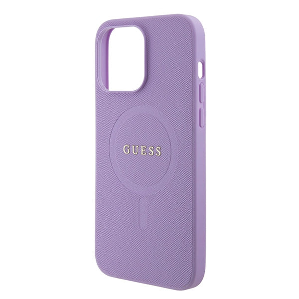 Guess GUHMP15XPSAHMCU iPhone 15 Pro Max 6.7" purple/purple hardcase Saffiano MagSafe