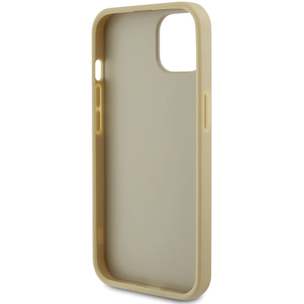 Guess Perforated 4G Glitter case for iPhone 15 - gold