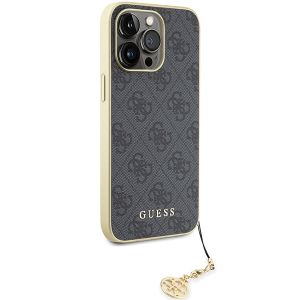 Guess 4G Charms Collection case for iPhone 15 Pro Max - gray