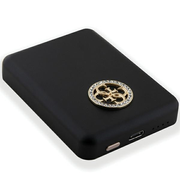 Guess MagSafe 4G Strassed Metal Logo induction power bank 5W 3000mAh - black