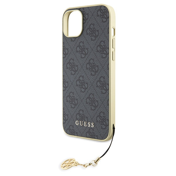 Guess 4G Charms Collection case for iPhone 15 Plus - gray
