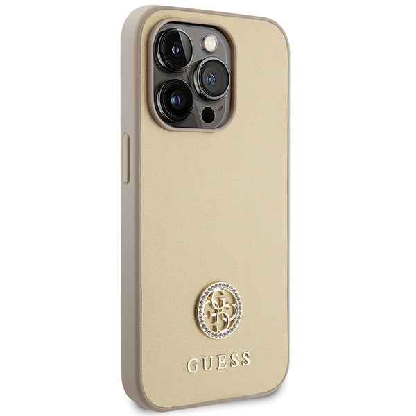 Guess GUHCP15XPS4DGPD iPhone 15 Pro Max 6.7" gold/gold hardcase Strass Metal Logo