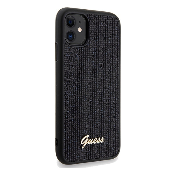 Guess Disco Metal Script case for iPhone 11 / Xr - black