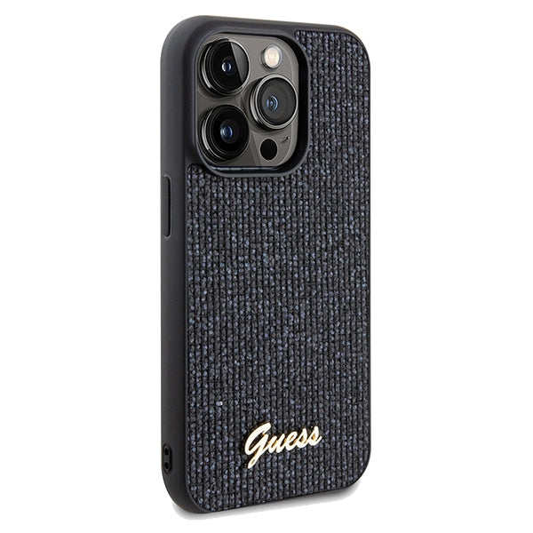 Guess Disco Metal Script case for iPhone 14 Pro Max - black