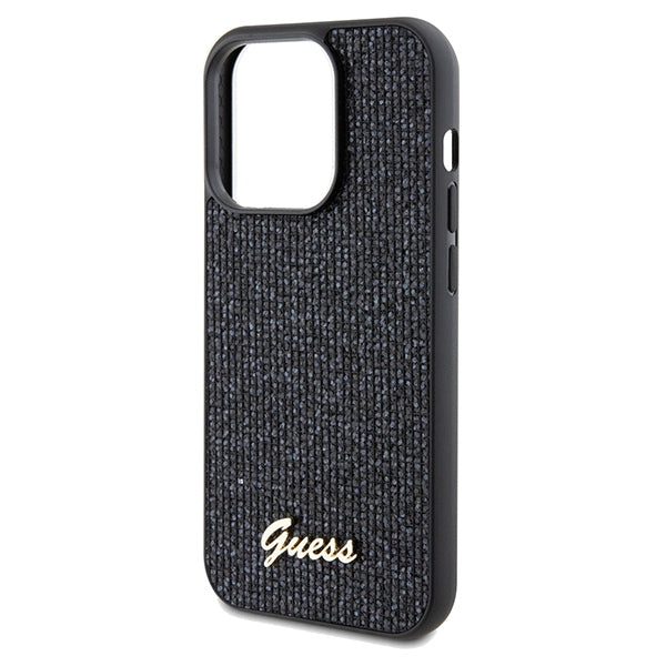 Guess Disco Metal Script case for iPhone 14 Pro Max - black