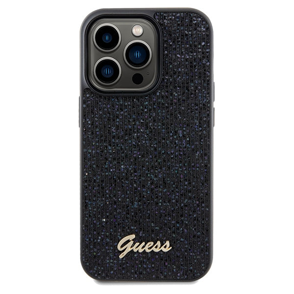Guess Disco Metal Script case for iPhone 14 Pro Max - black