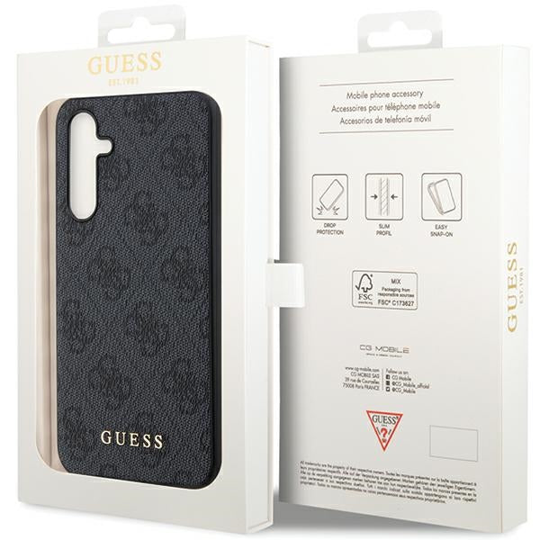 Guess GUHCS23FEG4GFGR S23 FE S711 gray/gray hardcase 4G Metal Gold Logo