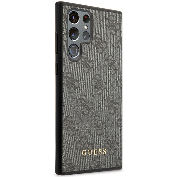 Guess 4G Metal Gold Logo case for Samsung Galaxy S24 Ultra - black