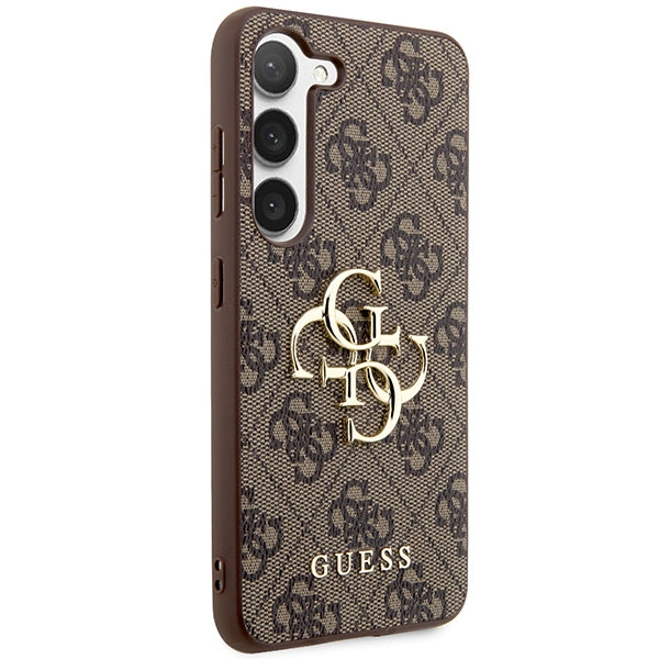 Guess 4G Big Metal Logo case for Samsung Galaxy S24+ - brown