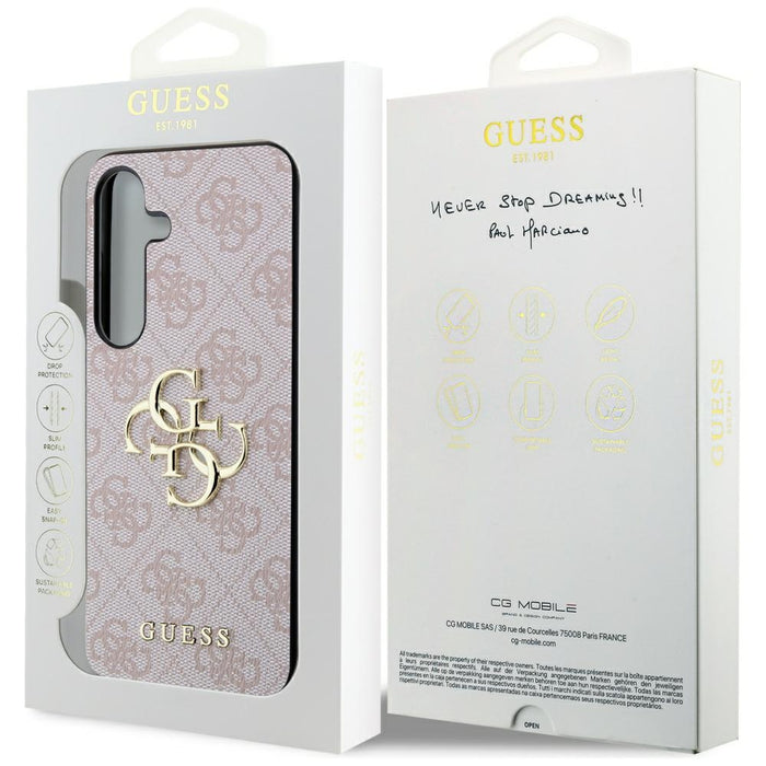 Guess 4G Big Metal Logo case for Samsung Galaxy S24 - pink