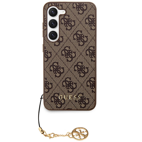 Guess 4G Charms Collection case for Samsung Galaxy S24 - brown