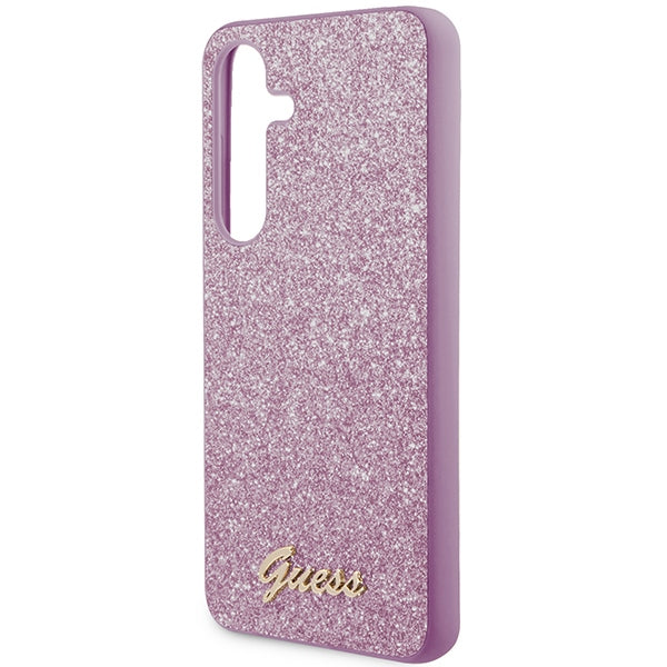 Guess Glitter Script case for Samsung Galaxy S24 - purple