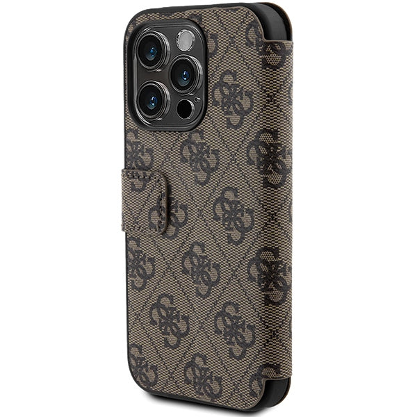 Guess 4G Metal Logo case for iPhone 15 Pro - brown