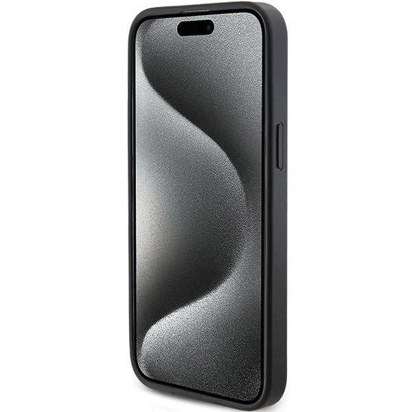 Guess 4G Triangle Metal Logo case for iPhone 14 Pro Max - black