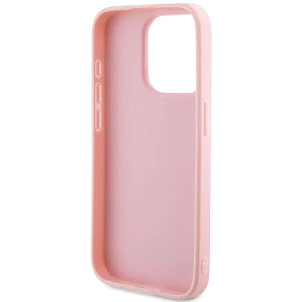 Guess Saffiano Iridescent Script case for iPhone 14 Pro Max - pink