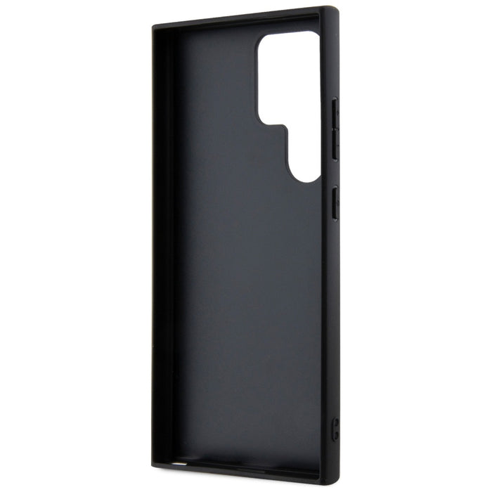 Guess Grip Stand 4G Triangle Strass Case for Samsung Galaxy S24 Ultra - Brown
