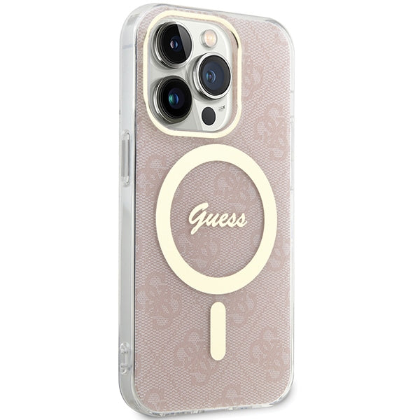 Guess IML 4G MagSafe case for iPhone 15 Pro - pink