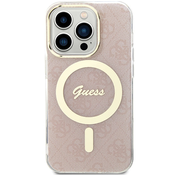 Guess IML 4G MagSafe case for iPhone 15 Pro - pink