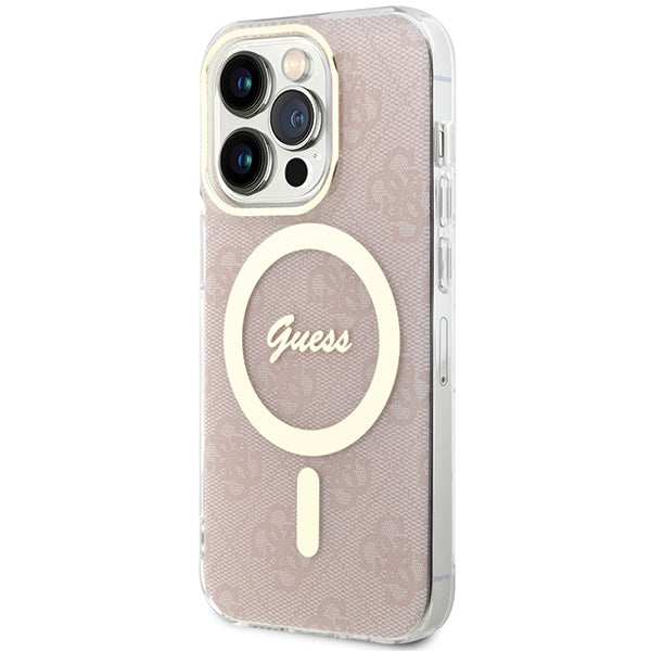 Guess IML 4G MagSafe case for iPhone 15 Pro - pink