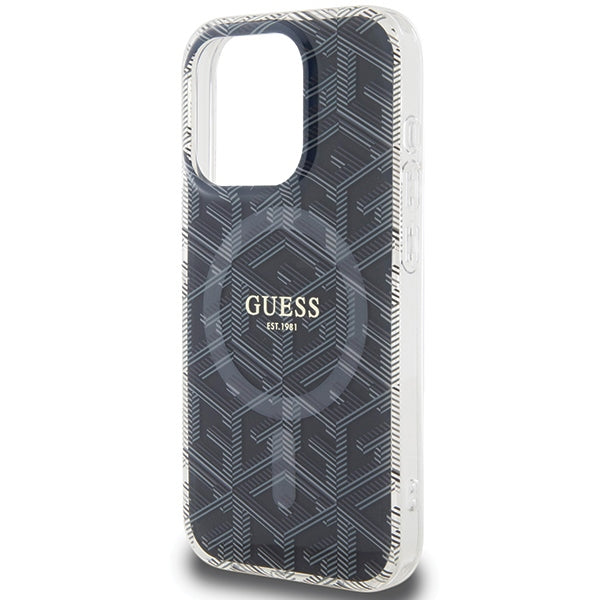 Guess IML GCube MagSafe case for iPhone 15 Pro - black