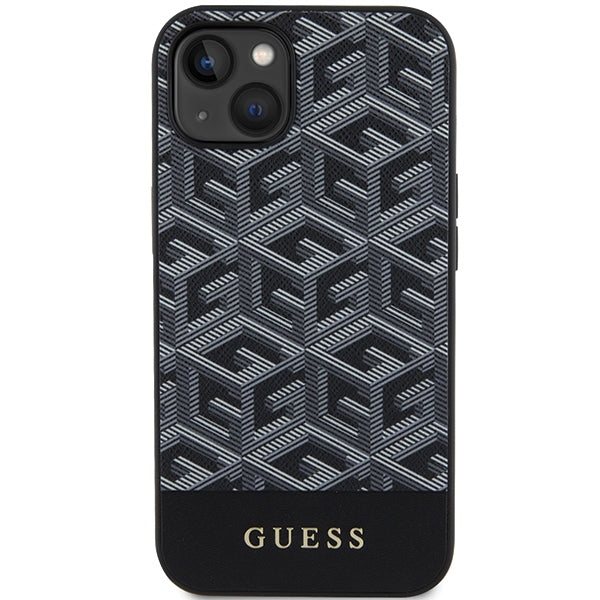 Guess GCube Stripes MagSafe case for iPhone 15 / 14 / 13 - black
