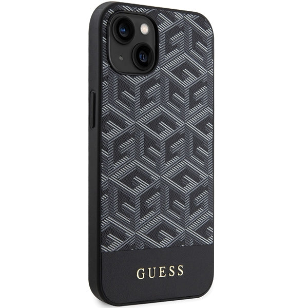 Guess GCube Stripes MagSafe case for iPhone 15 / 14 / 13 - black