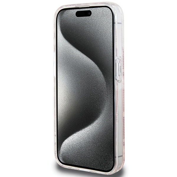 Guess IML GCube MagSafe case for iPhone 15 Pro Max - pink